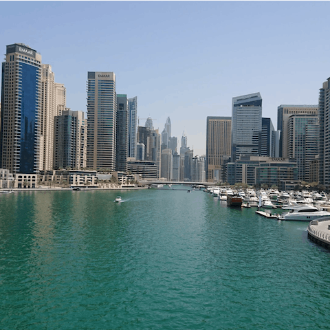 Wander around the banks of Dubai Marina and stop off at high-end restaurants for lunch