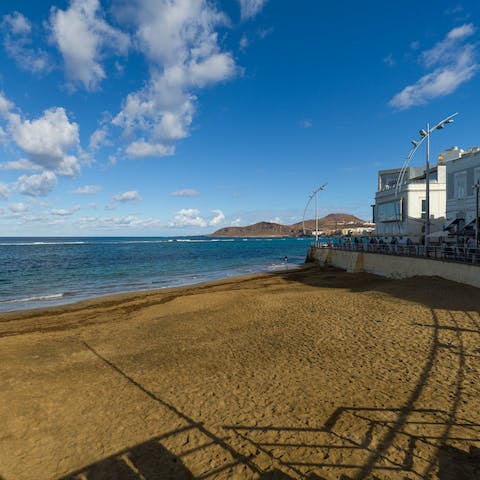 Spend your downtime at Las Canteras Beach, it's just 20 metres from your door