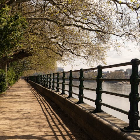 Take the twenty-minute walk to the River Thames and watch the water drift by