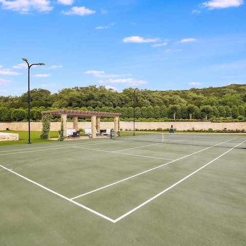 Work up a sweat on your tennis court