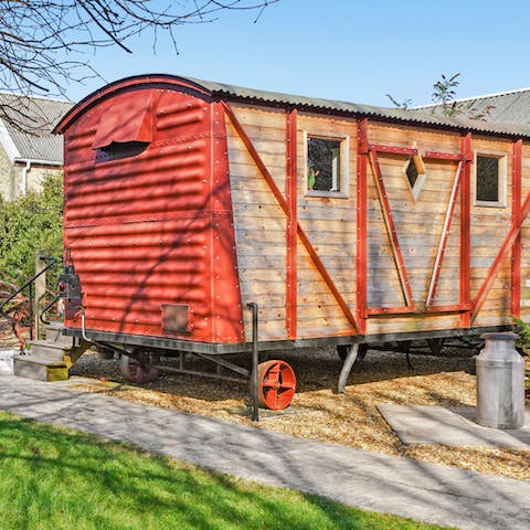 Stay in a repurposed rail carriage – perfect for train-enthusiasts