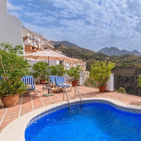 Beat the heat with a dip in the communal swimming pool