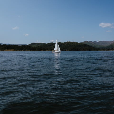 Trim the jib and set sail for the far end of Coniston Water