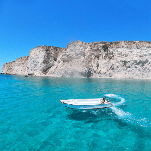 Explore the incredible coastline of Crete, by foot or by boat