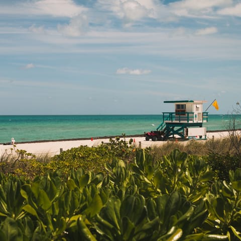 Jump in the car and head to dazzling South Beach, just a ten-minute drive away