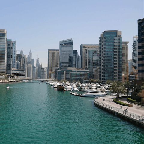 Take a stroll along the nearby Marina Promenade