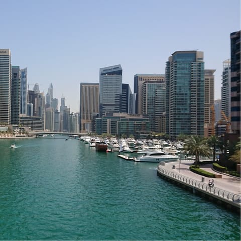 Take a stroll along the nearby Marina Promenade