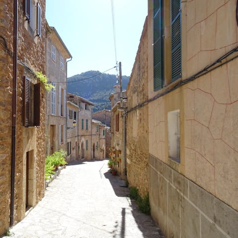 Head into the atmospheric maze of streets in Pollensa, two kilometres away 