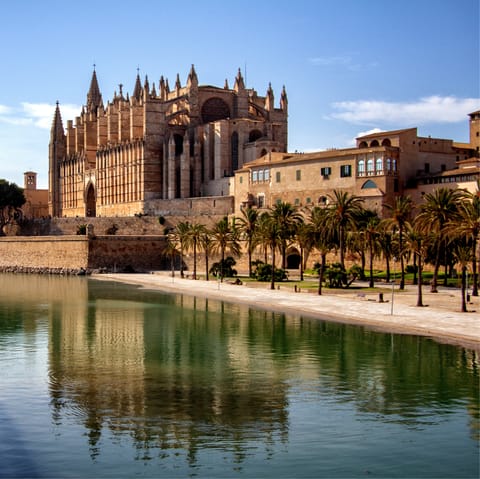 Take a day trip to Palma or visit Can Picafort for the beach, 27km away