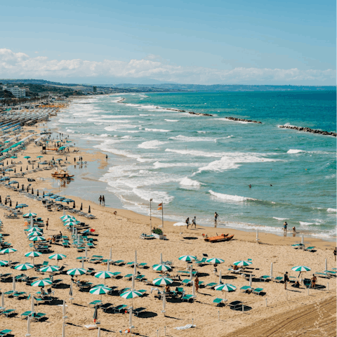 Soak up the sun on San Vincenzo's beaches, less than a ten-minute drive from your villa