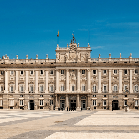 Stroll twenty minutes to the Royal Palace of Madrid