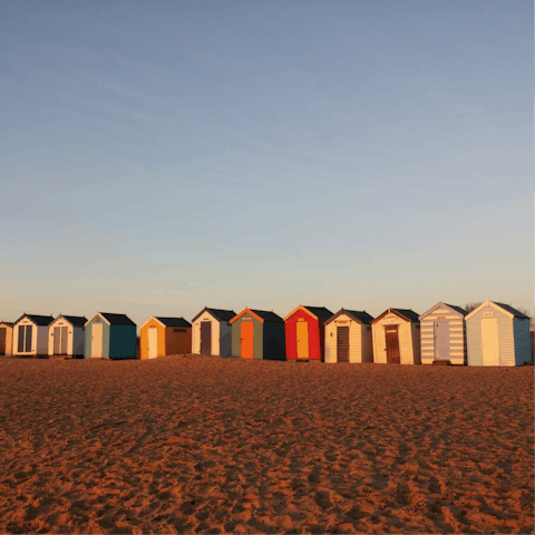 Stroll along Southwold beach, a twenty-minute drive away