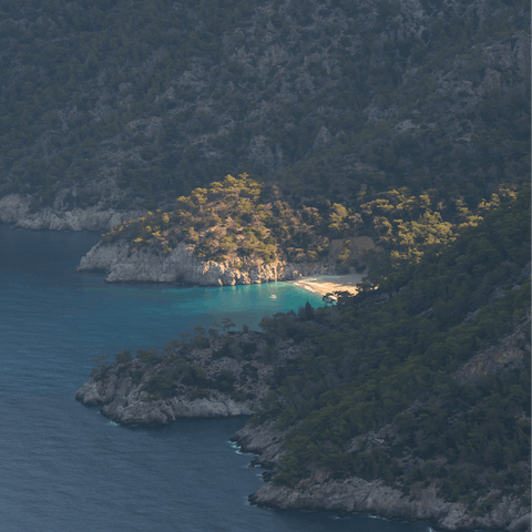 Discover beautiful beaches on route to Fethiye