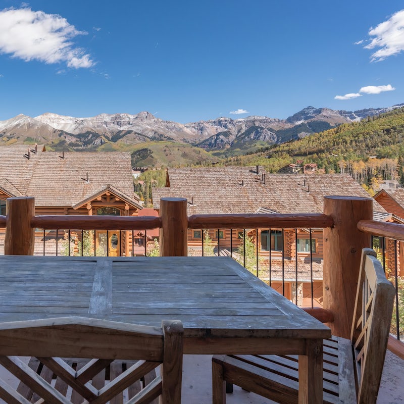Enjoy incredible mountain views from the balcony