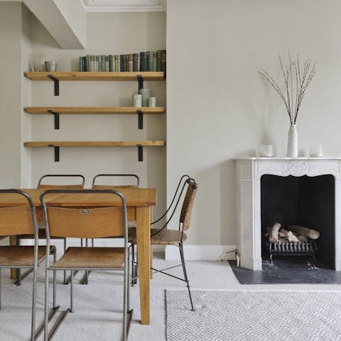 Sit down for a light lunch in the stylish dining area