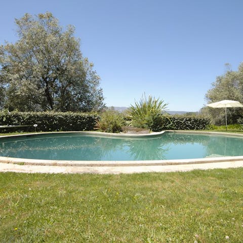 Cool off from the Portuguese sun in the private swimming pool