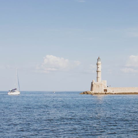Take an adventure along the coast to explore the historic city of Chania