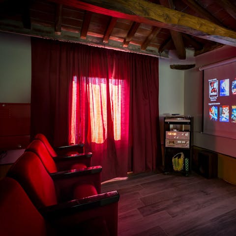 Gather in the cinema room for a family movie night
