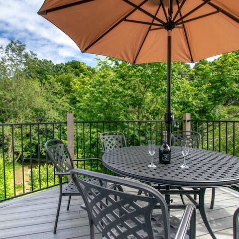 Make this the spot for morning coffees and evening sundowners