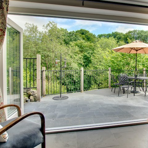 Slide back the bi folds and let the sunshine in
