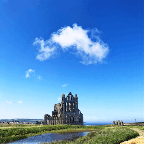 Visit Whitby Abbey – dating back to the 7th-century – a fourteen-minute walk away