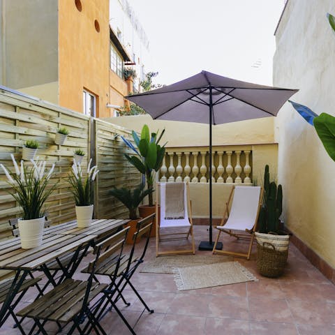 Open the terrace doors and enjoy the tranquillity of your own private oasis