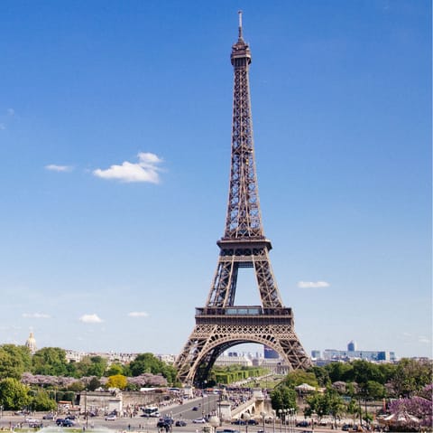 Take in the view from the Eiffel Tower – it's a few metro stops away