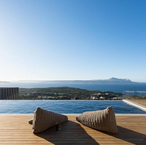 Sit back on the lounge chairs after a swim and admire the views