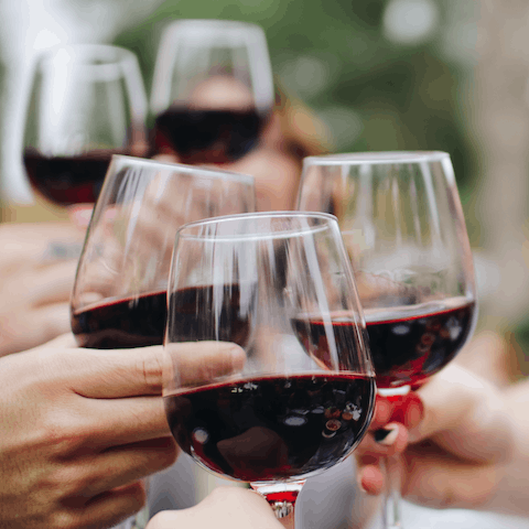 Say cheers to your host, with a complimentary bottle ofwine