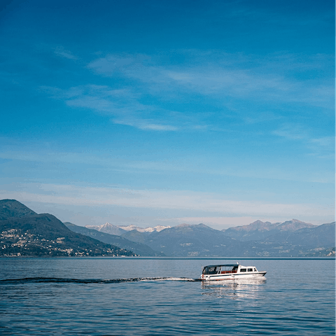 Walk six minutes to the picturesque Lake Como and soak up the views