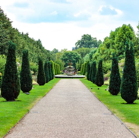 Enjoy a morning stroll through Regent's Park, five minutes away