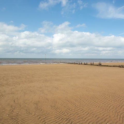 Explore the sandy beaches of Heacham, located on your doorstep