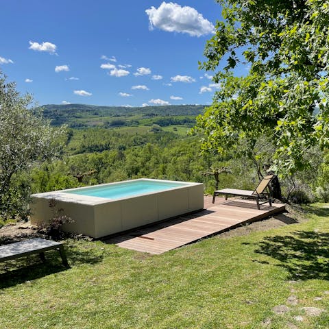 Cool off in the private pool