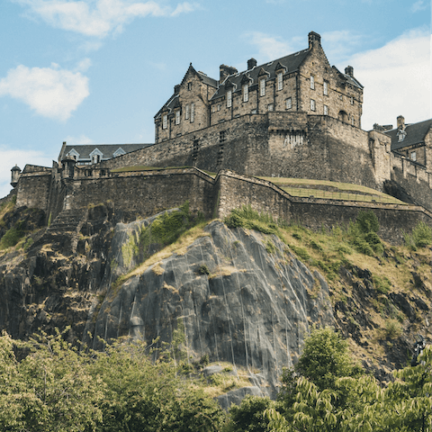 Explore Edinburgh Castle, under a twenty-minute walk from this home