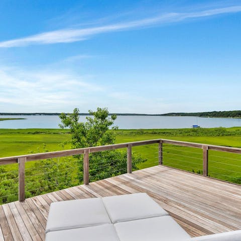 Feel the refreshing spirit of coastal living whilst lounging on the deck