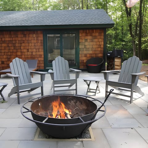 Sit around the fire pit in the evenings to enjoy a spot of star gazing