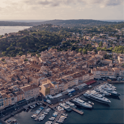 Book a waterfront table at Saint Tropez's harbour restaurants, a short drive away