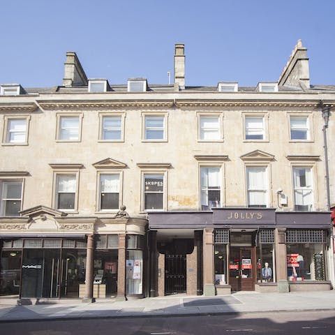 Enjoy a central location on Milsom Street, right in the heart of Bath's retail and restaurant zone