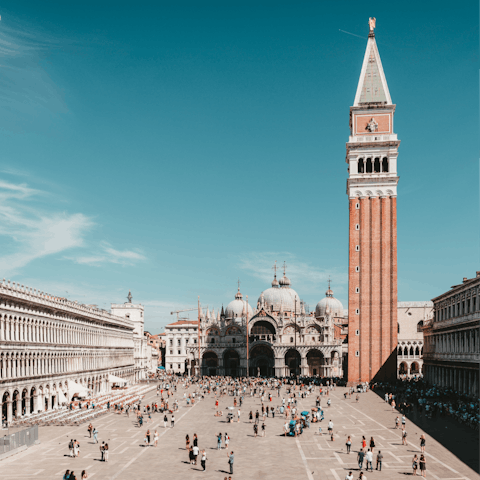 Visit the famous San Marco square – only a short walk from the apartment