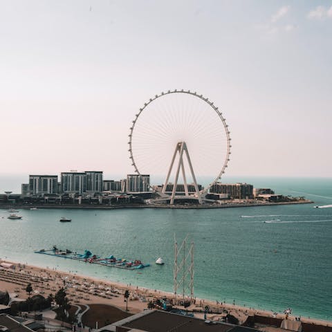 Paddle in the Persian Gulf at Jumeirah Beach Residence, a short ride away