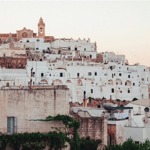 Take a day trip to the beautiful town of Ostuni, 19 kilometres away