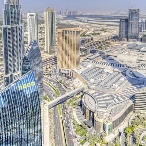 Go designer clothes shopping at Dubai Mall on your doorstep