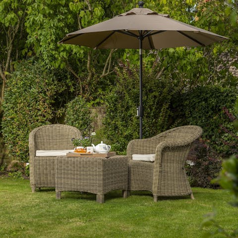 Enjoy a cup of afternoon tea in the garden – don't forget the pastries