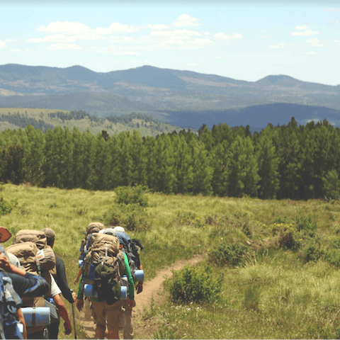 Follow one of the hiking trails taking you through beautiful Pyrenees scenery