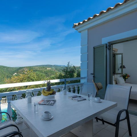 Enjoy an alfresco breakfast on the terrace