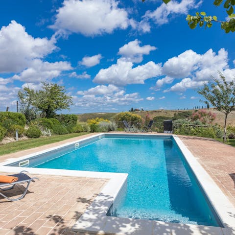 Swim in the private pool to cool off in the heat of the day