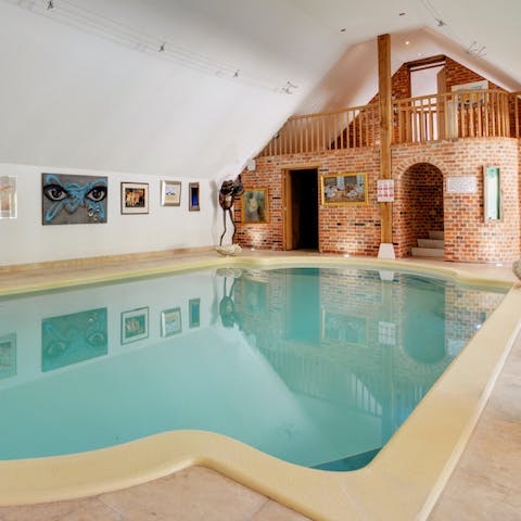 Go for a dip in the communal indoor saltwater pool