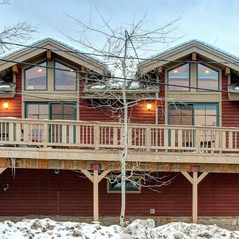 Relax on the traditional wooden balcony