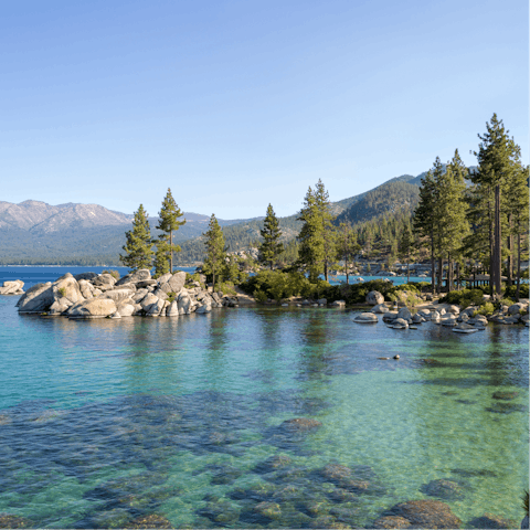 Drive to sublime Lake Tahoe in 13 minutes
