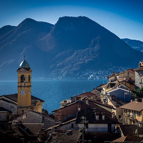 Take a stroll around Lake Como – it's right across the road from this home